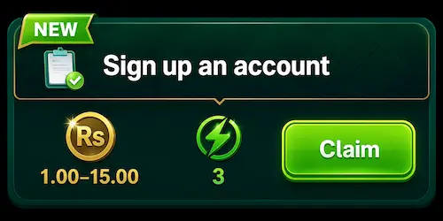 The app show the login bonus of rs15 in pkr365